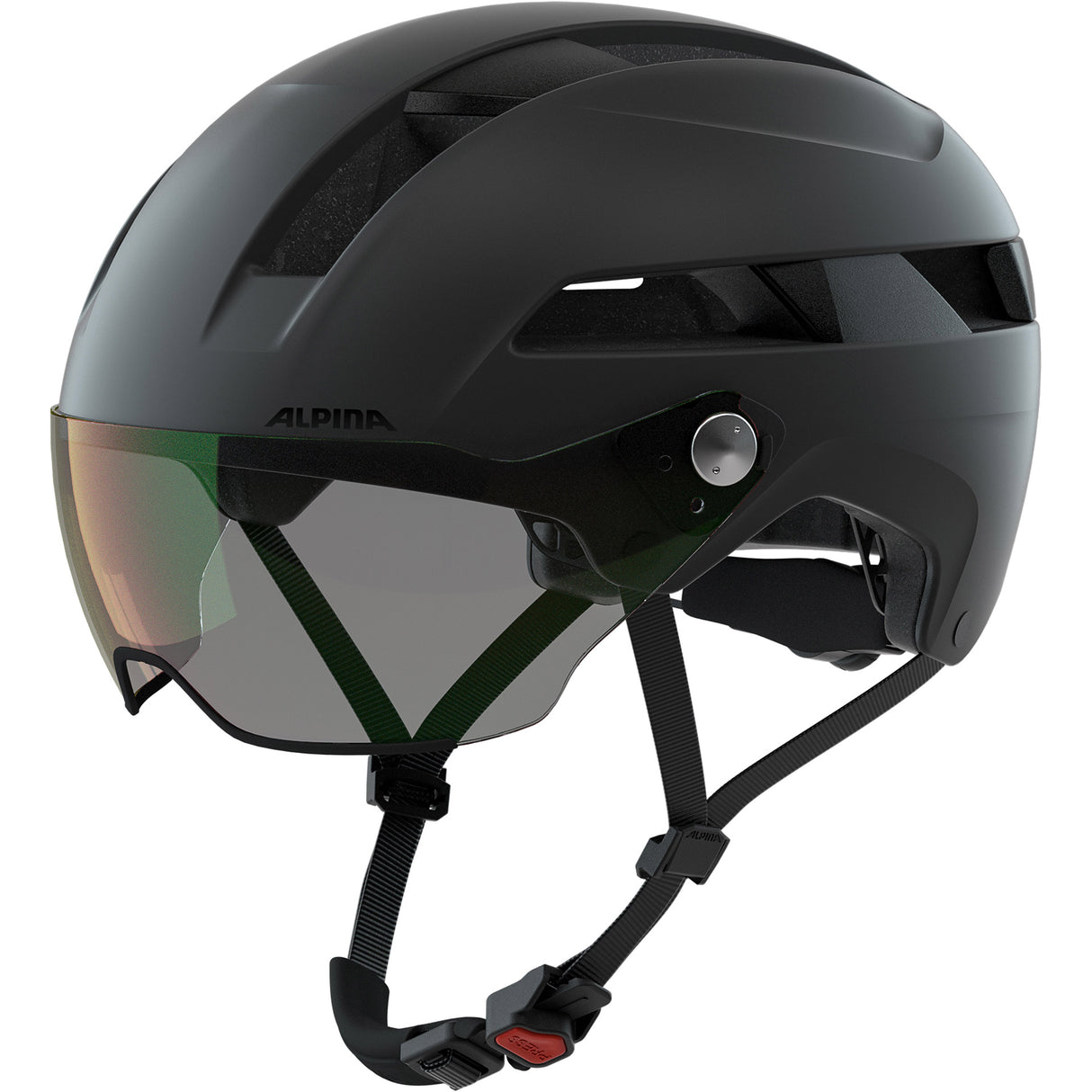 Alpina sports casque urbain soho visière v 52-56 noir mat