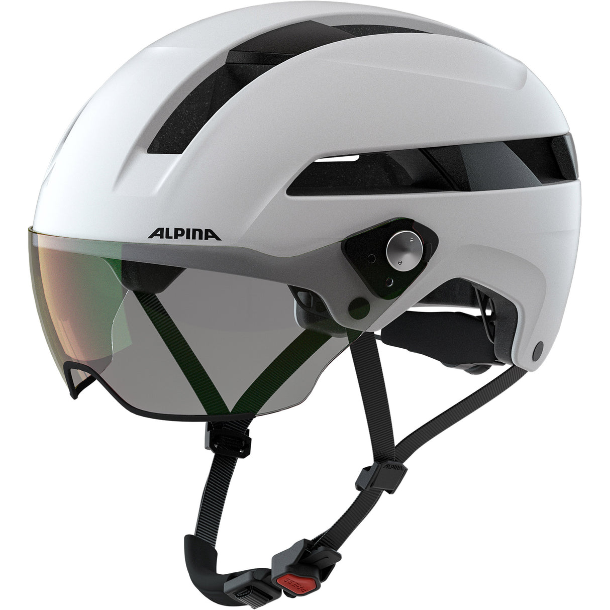 Olympijské sportovní sportovní sportovní městské helm Soho Visor v 55-59 Bílá