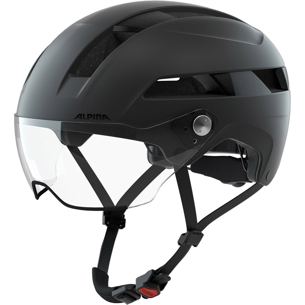 Alpina sports casque urbain visière soho 51-56 noir mat
