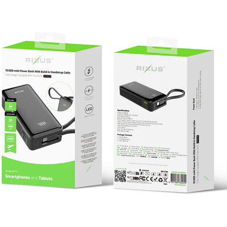 Olympic Sportswear Rixus Power Bank RXPB01B 10 000 mAh Li-ion Noir