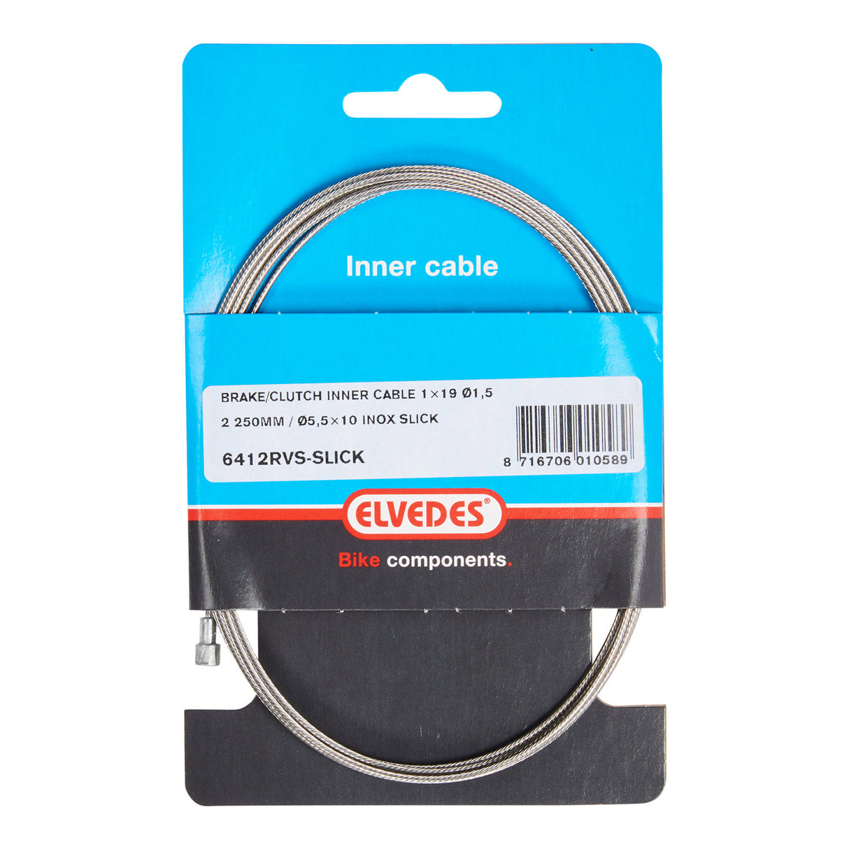 Elvedes Rem Binnenkabel 2250 mm en acier inoxydable V-Nipple