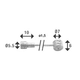 REM BINNENKABEL ELVEDES 2350 mm Slick ze stali nierdzewnej Ø1,5 mm V-Nipple i T-Nipple (na mapie)