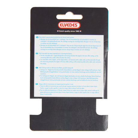 Elvedes cablesystems bv link câble intérieur elvedes 3000mm acier inoxydable ø1,1mm embout shimano sram (sur carte) - argent