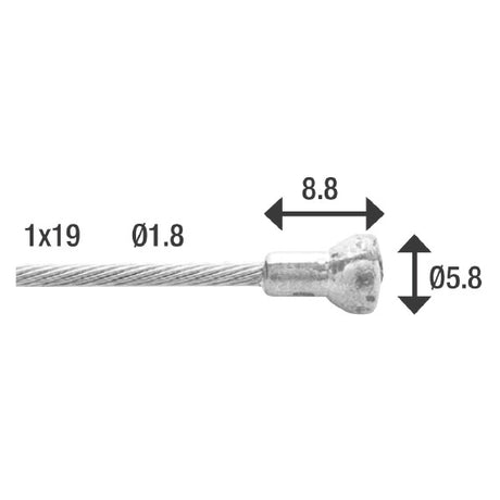 Elvedes Embrayage Brake Inner Cable Motor de 2000 mm en acier inoxydable