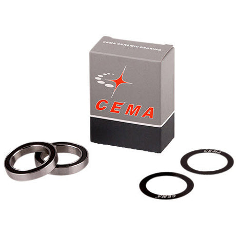 Jeu de roulements à billes Cema pour boîtier de pédalier 30mm acier inoxydable noir