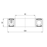 Union Kogellager CB-335 6901 LLB 12x24x6 keramik