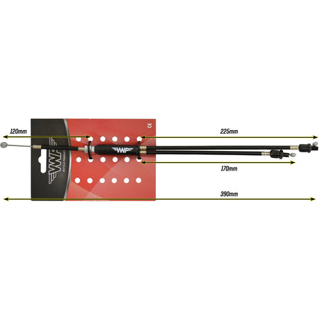 VWP BMX au-dessus du câble de frein Cpl. M Stelb. 390 mm Black Freestyle
