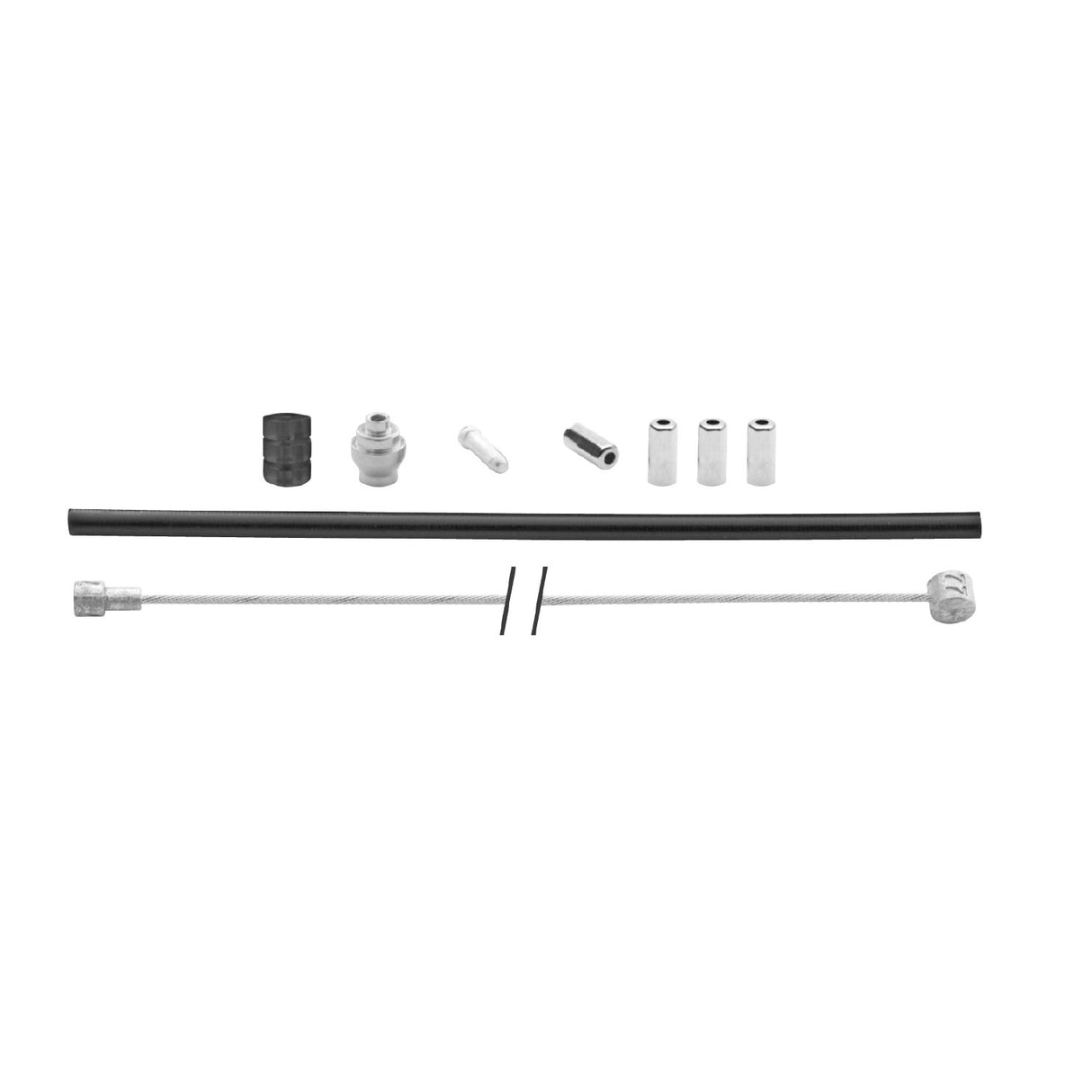 Ensemble de câbles de frein universel 1800 2350 mm argent noir