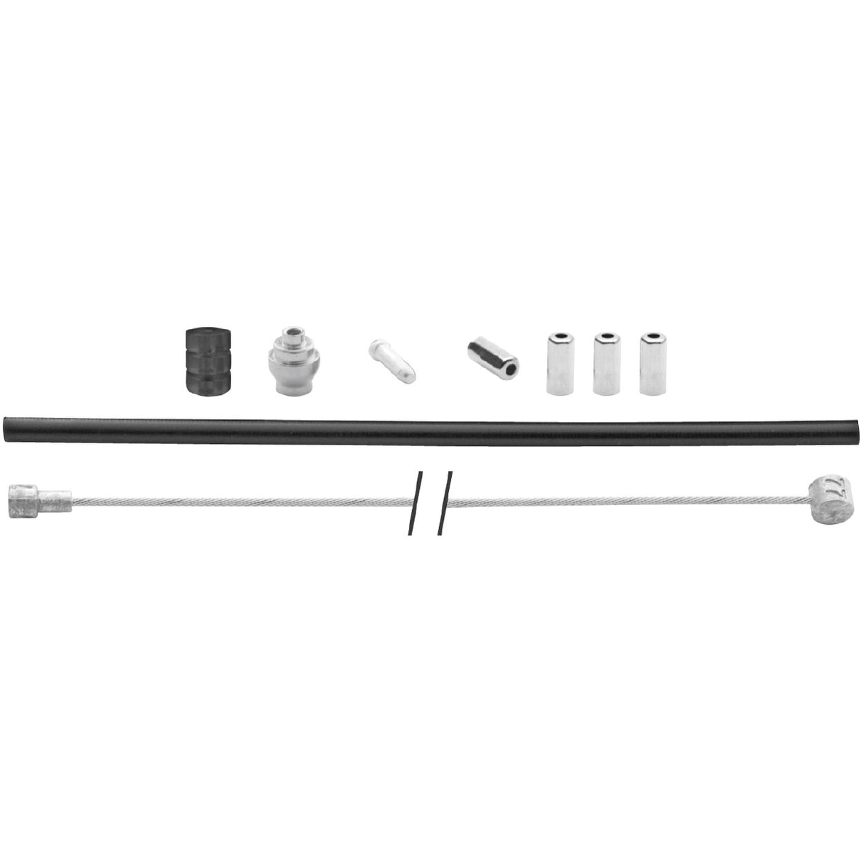 Universal Brake Cable Kit Elvedes 1700mm 2250mm galvaniseret - sort (på kort)