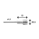 Rem Binnenkabel 2250mm V-Nipple 6412RVS-49