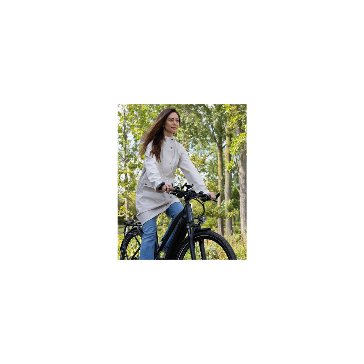 Mirage Raincoat Pluasfall Trenchcoat - Taille M - Fabriqué à partir de polyester Soft Touch - Off Blanc