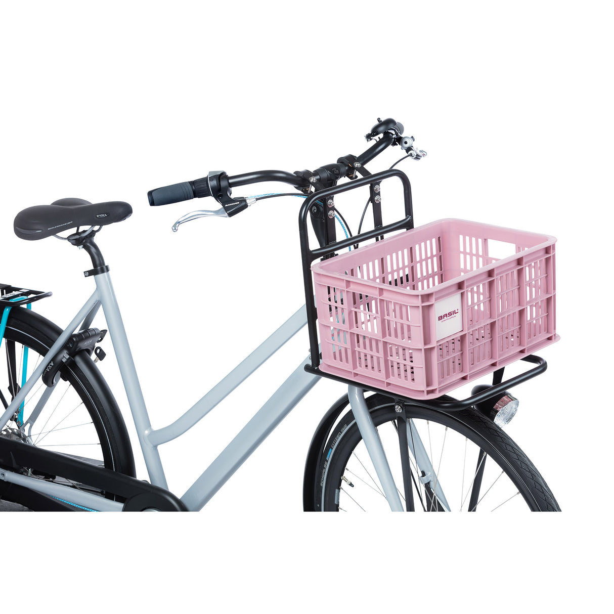 Basil Bicycle Crate S Small 17.5 litros rosa