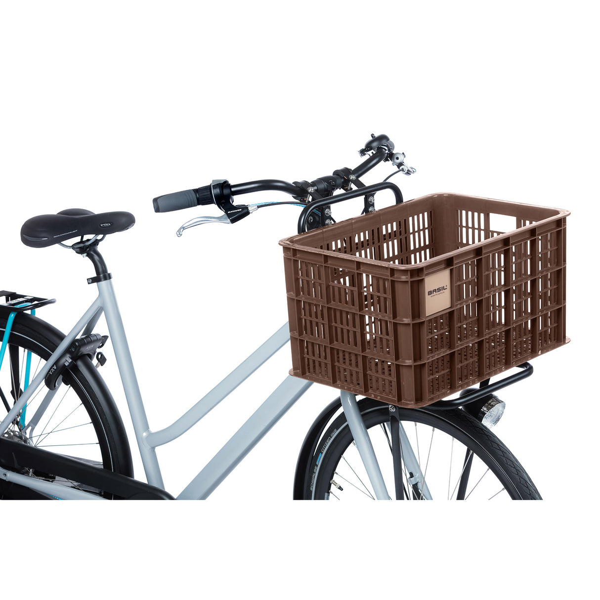 Caisse de vélo de basilic l - grand - 40 litres - brun