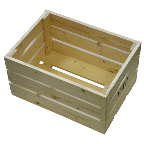caisse à vélo bois naturel 40 litres