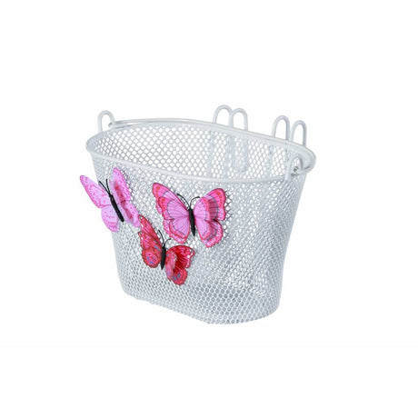 Basil Jasmin Butterfly - panier à vélo enfant - avant ou arrière - blanc