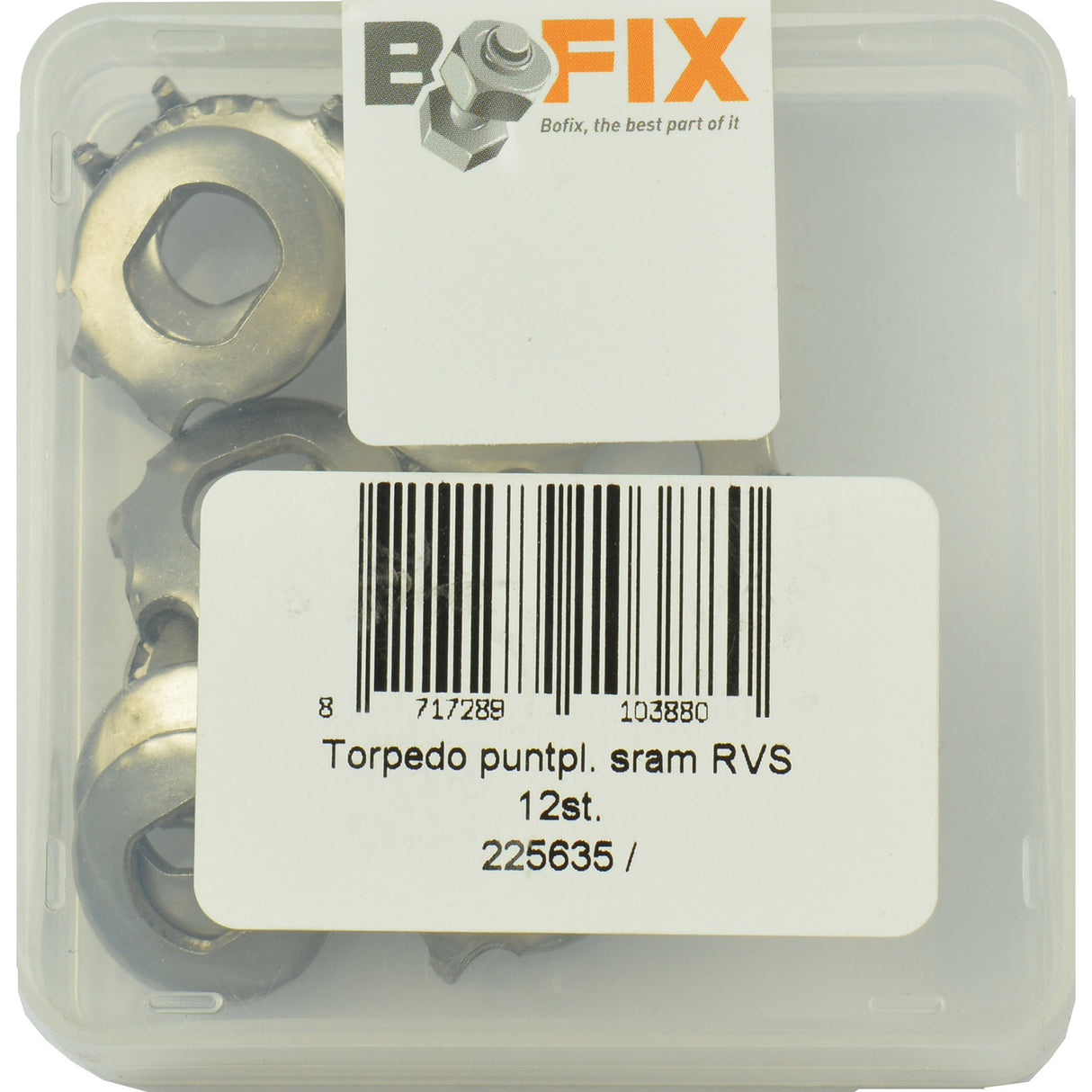 Bofix Box A 12 as-borgplaatjes Torped en acier inoxydable DT2 SRAM