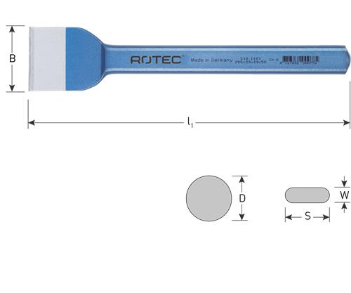 Burin à joint Rotec plat 75x230mm