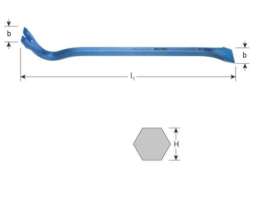 Pied de biche Rotec 18x600 (nml)