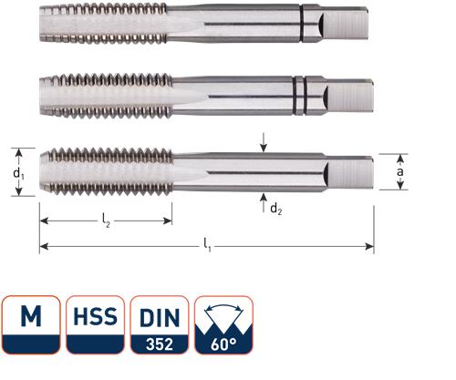 Jeu de tarauds manuels Rotec m3.5