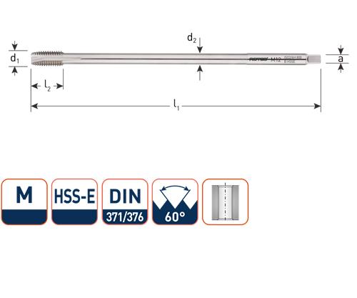 Robinet machine Rotec extra long m6 din357