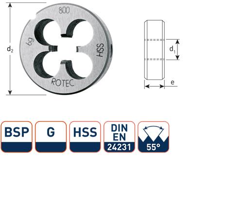 Plaque à découper ronde Rotec bsp g7 8 hss