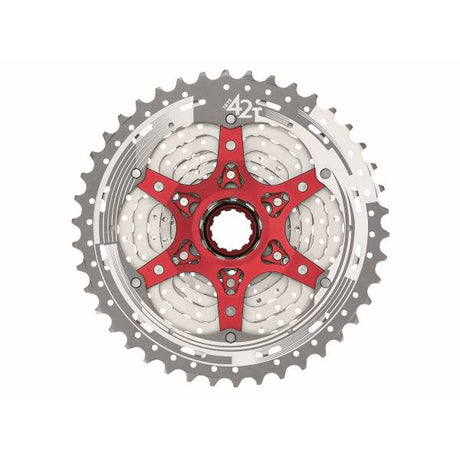 Cassette Sunrace CSMX8 11 VITESSE 11-42 dents en argent dans la boîte