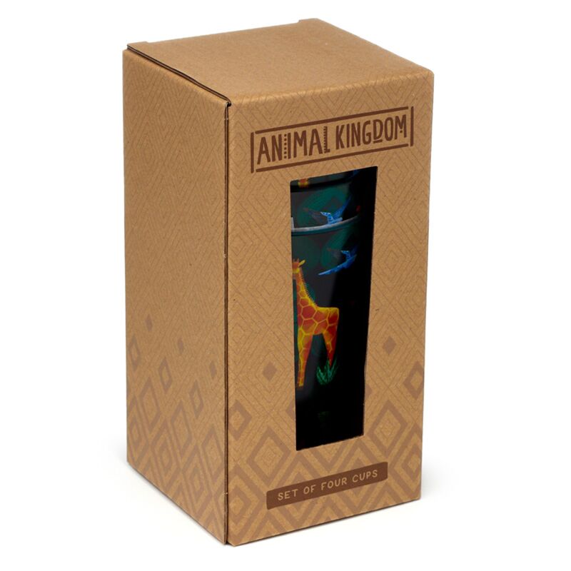 Animal Kingdom lot de 4 gobelets de pique-nique en rpet durable 450ml