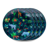Ensemble Animal Kingdom de 4 assiettes de pique-nique en rpet durable