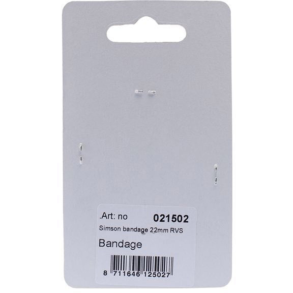 Simson Brake Bandage autour de 22 mm en acier inoxydable chacun sur la carte