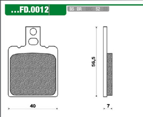 NOUVEAUX BLACES DE FREIN SET FD0012 RS '93 pour ACHTER RS '96 pour