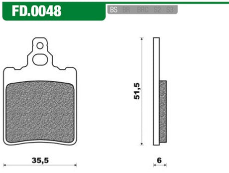 NOUVEAU BLOCS DE FREIN SET FD0048 RS '96 DERN