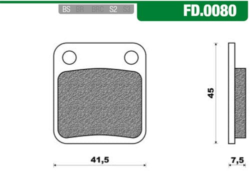 Bloc de frein à disque FD0080 13720