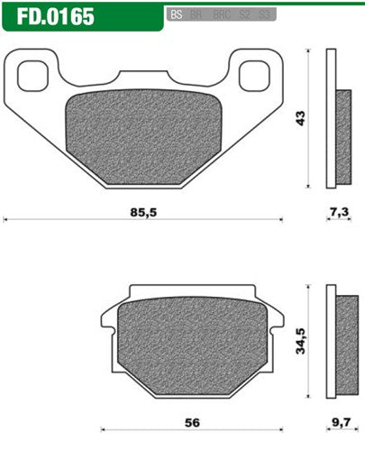Bloc de frein à disque newfren FD0165 SV Roland G