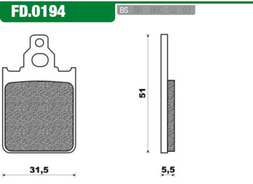 Bloc de frein à disque newfren FD0194 Quartz ital