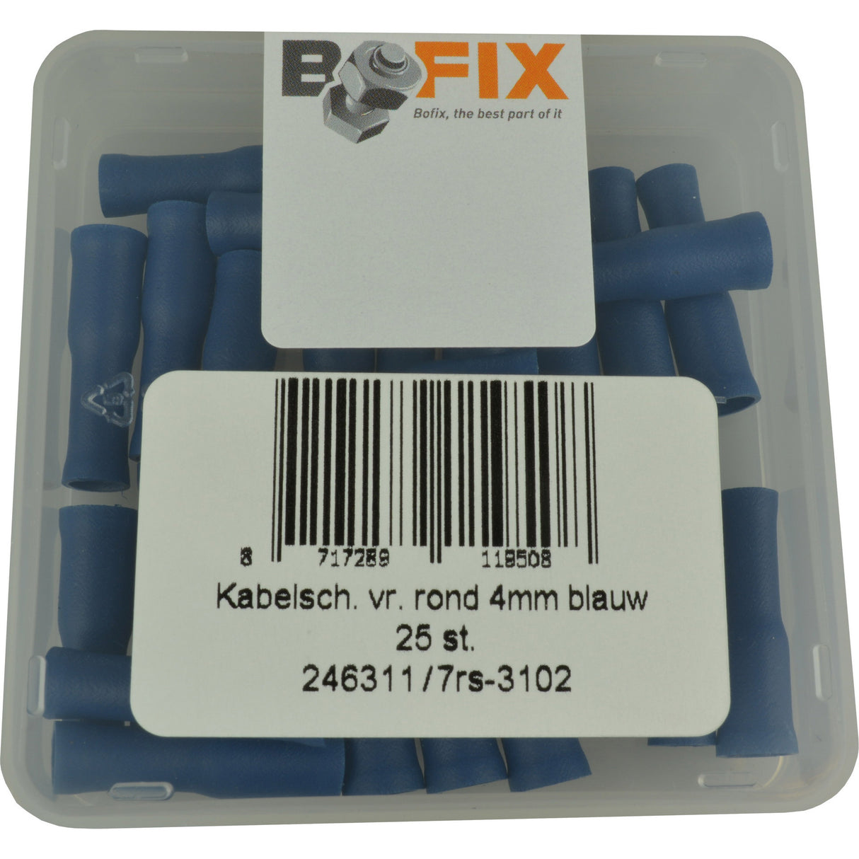 Bofix Box A 25 Slide Plug Round Woman Blue 4mm