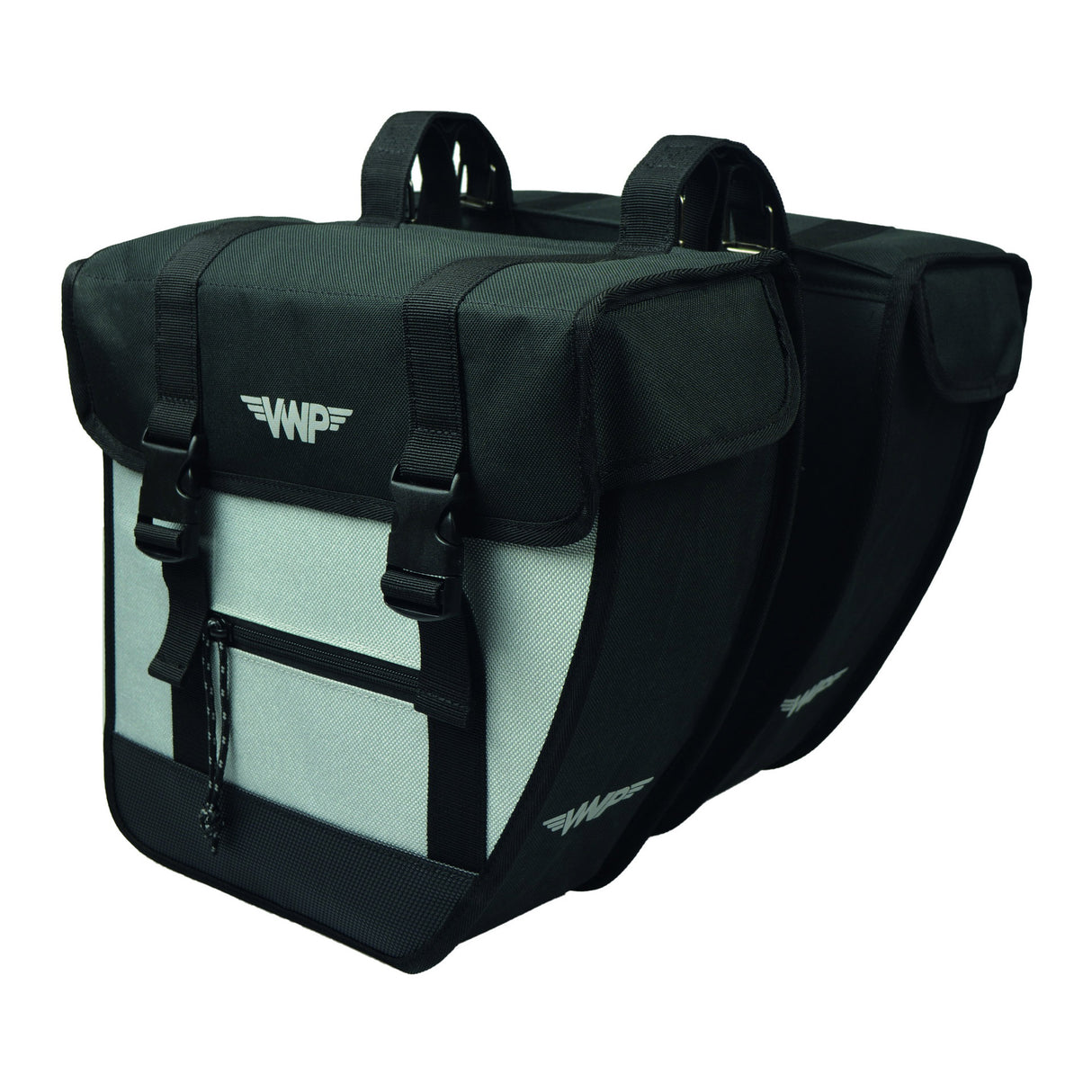 VWP Basil Double Bicycle Bag Tour 26L Black Silver