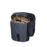 Sac double à vélo de basilic, étanche, système de pont universel, 34L, anthracite noir