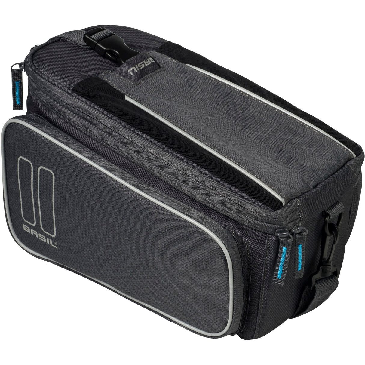 Basil Sport Design Trunkbag-Gray Bicycle Bagagaagragertas, 7-15L, hydrofuge, pour le vélo régulier et le vélo électrique