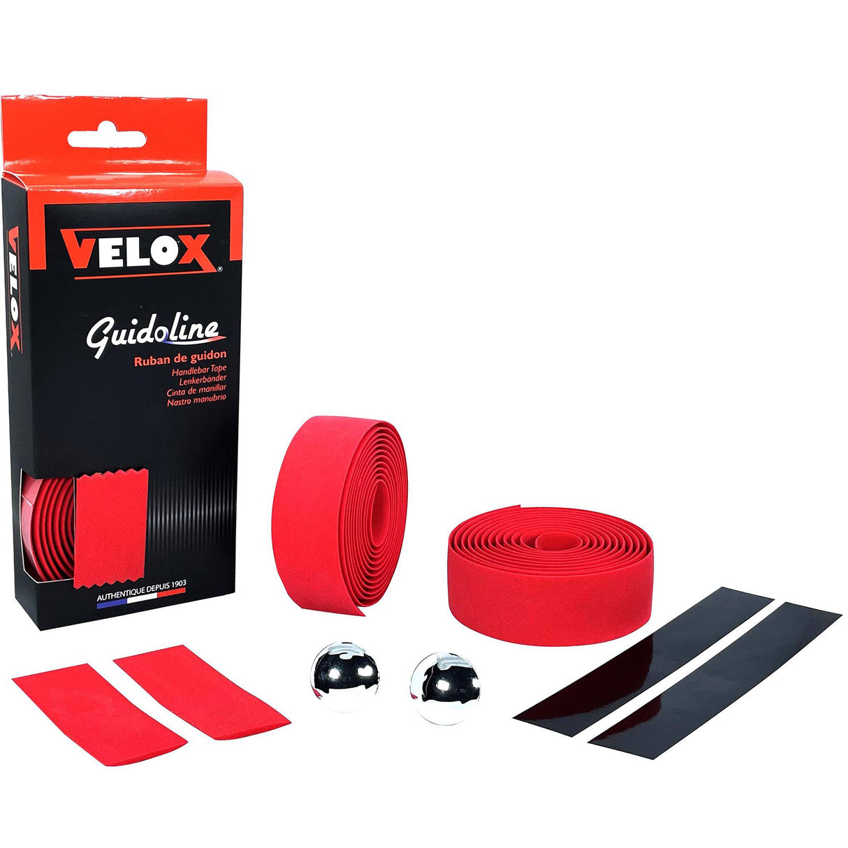 Velox Direering Ribbon Red 175 cm EVA RaceFiets