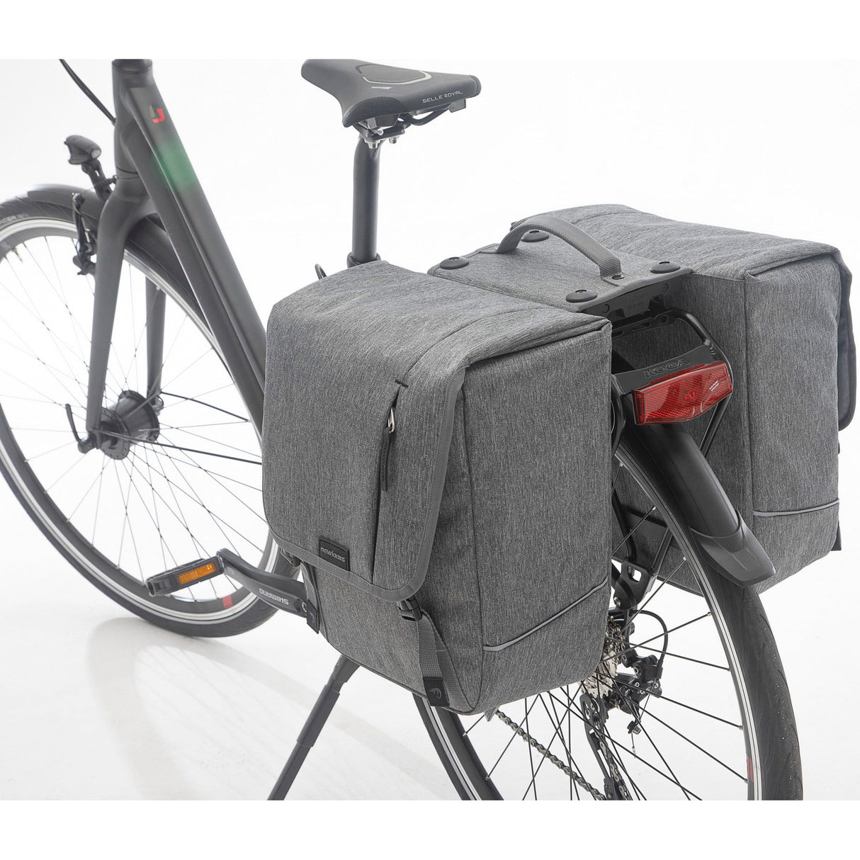 Nova Double - Double Bicycle Bag, Gray, Water -Repellent