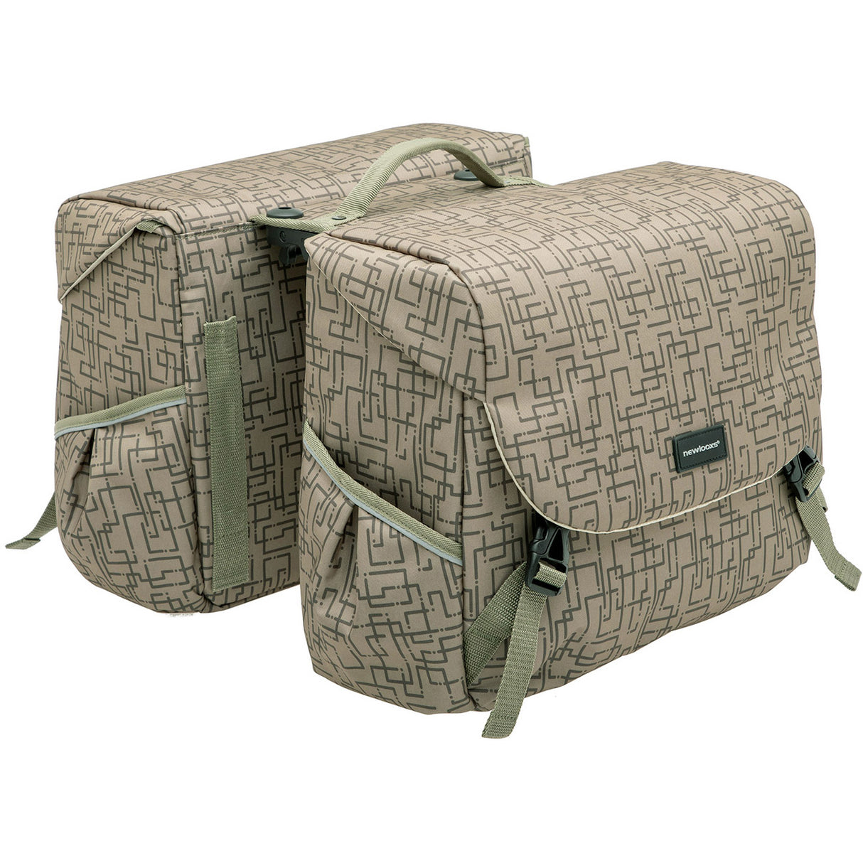 Mondi Joy Double Bicycle Sac - Eau - Polyester-Repellent - Racktime - Ivy Gray