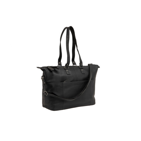 Newlooxs Verla Sac d'ordinateur portable 21L en cuir noir