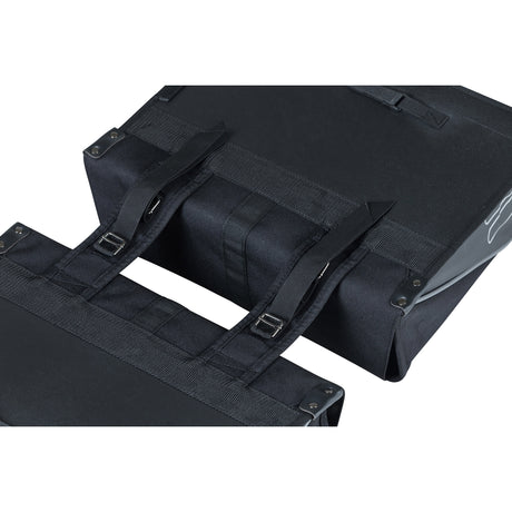 Basil Forte double sac à vélo, noir noir, hydrofuge, 35L