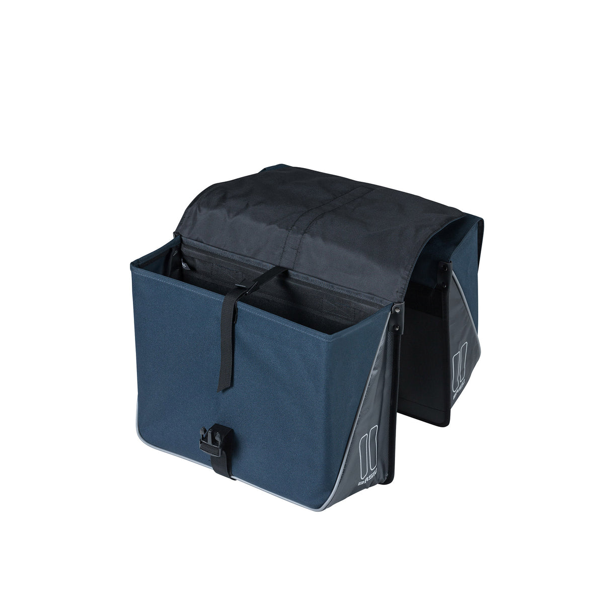 Basil Forte double sac à vélo, eau-représentante, noir bleu marine, 35L