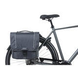 Basil Sport Design Double Bicycle Bag Anthracite Electric Bicycle Unisexe Réflexion