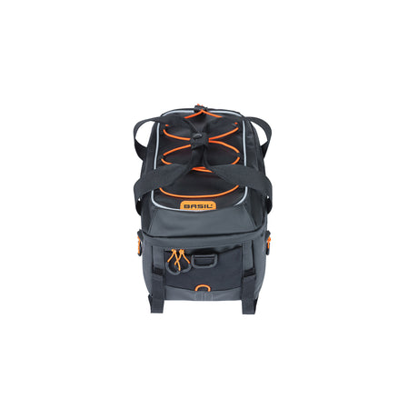 Basil Miles Luggage Thruringa Sac - Sac à vélo sportif pour hommes et femmes - Orange noir - imperméable - 7 litres