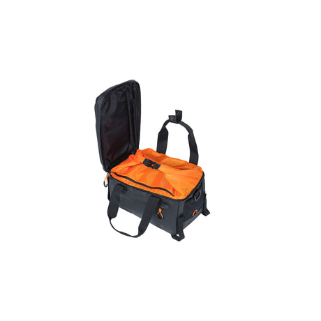 Basil Miles Luggage Thruringa Sac - Sac à vélo sportif pour hommes et femmes - Orange noir - imperméable - 7 litres