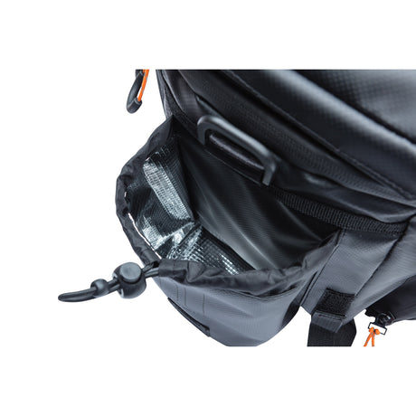 Basil Miles XL Pro Luggage Menace Sac, noir orange, étanche, 9-36L, adapté aux vélos électriques