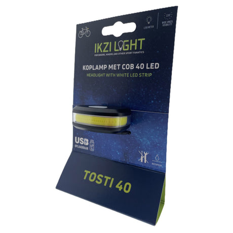 Phare ikzilight tosti 40 cob LED, rechargeable par USB