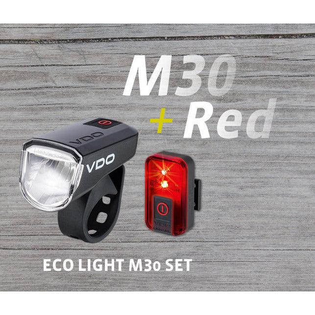 Ensemble d'éclairage VDO Eco Light M30 USB + ROUGE USB